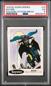 1978 DC Super Heroes BATGIRL Stickers Taystee Bread PSA 5 EX #13 Bat Girl - Picture 1 of 4