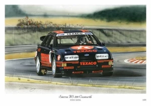 IMPRESIÓN FORD SIERRA RS500 COSWORTH STEVE SOPER WTCC NUEVA OBRA DE ARTE - Imagen 1 de 9