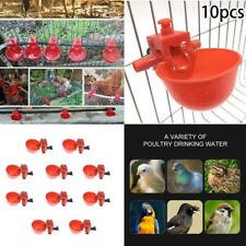 10 Pcs Poultry Water Drinking Cups Chicken Hen Plastic Automatic Drinker Farm