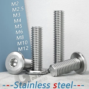 M2 - M12 Ultra Thin Wafer Flat Head Low profile Screws Bolt Allen Key Stainless - Picture 1 of 183