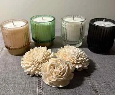 Свечи Exfolia Essence Spa Aroma 5 унций в стеклянной банке - Изображение 1 из 4