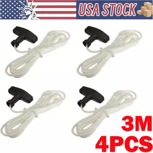 4PCS 3M Pull Starter Start meters Rope Cord Line For Lawnmowers-Mower Best.-NEW - Picture 1 of 16