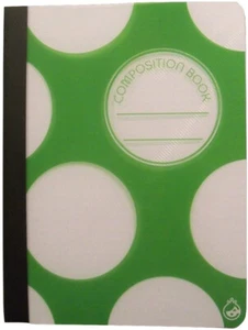 Spot On Composition Book with Poly Overlay Covers ~ (Green; 70 Sheets, 140 Pgs) - Picture 1 of 1