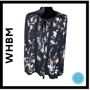 WHBM Blossom Lace Trim Blouse - Picture 1 of 12