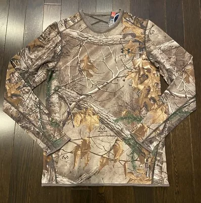Under Armour Men's Reversible Wool Base Layer Realtree AP Camo 1297423-946 SM  - Image 1 of 4