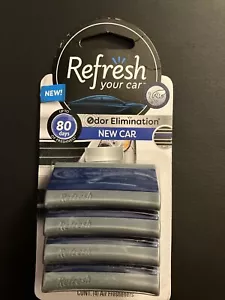 Refresh Your Car Contour Vent Stick, New Car Smell, Pack of 4, Odor Elimination - Picture 1 of 2
