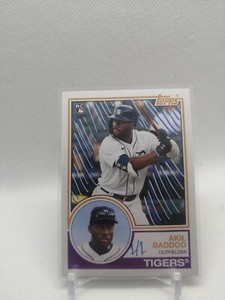 2021 Topps Archives Akil Baddoo RC Detroit Tigers Art Attack Custom 1/1