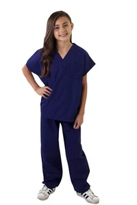Natural Uniforms Childrens Scrub Set-Soft Touch-Role Play Size 12/14 Navy Blue - Picture 1 of 1
