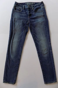 American Eagle Outfitters Boy Jean Stretch Low Rise Button Fly Juniors Sz 00 - Picture 1 of 6