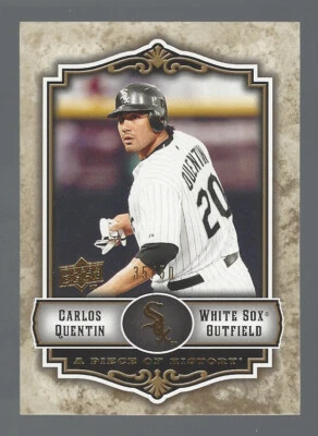 Carlos Quentin 2009 UD A Piece of History Gold 35/50 Card# 21 - Image 1 of 4