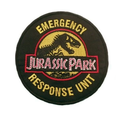 DINOSAURS Jurassic Park T-rex Logo Dinosaur Patch Embroidered Iron-on Applique