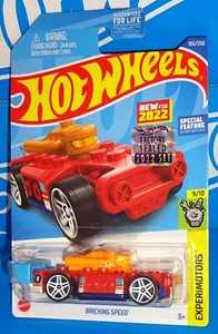 Hot Wheels New For 2022 Factory Set Experimotors #165 Bricking Speed Red w/ PR5s - Picture 1 of 2