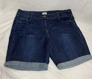 Per Se Size 20 W Jean Shorts stretch 5 Pockets - Picture 1 of 9