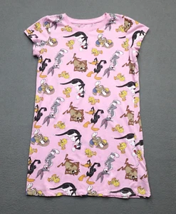 Looney Tunes T Shirt Girls Size XL (14-16)  Pink All Over Print Short Sleeve Top - Picture 1 of 13