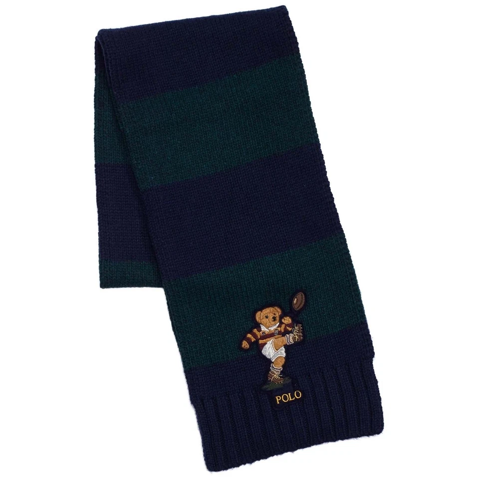 [PC0614-355] Mens Polo Ralph Lauren Colorblock Rugby Bear Scarf (Kicker) - Image 1 of 1