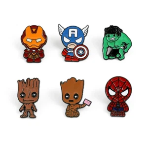 Set of 5 Marvel Superhero Enamel Pin Badge for Bag Clothes Hat - Picture 1 of 5