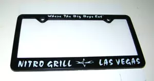 WCW Las Vegas Nitro Grill Vintage " Where The Big Boys Eat " License Plate Frame - Picture 1 of 4