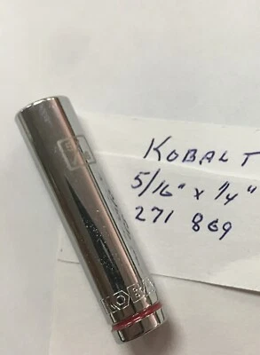 KOBALT  5/16" x 1/4" DR  DEEP   SOCKET  # 271869  6Pt Free Shipping - Image 1 of 3