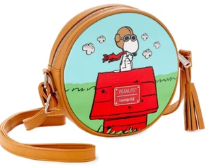 Bolso Bandolera Nuevo con Etiquetas Loungefly X Peanuts Snoopy vs. the Red Baron EXCLUSIVO - Imagen 1 de 3