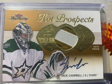 2013 Fleer Showcase Hot Prospects Tier 1 Jack Campbell RPA Rookie Patch Auto RC