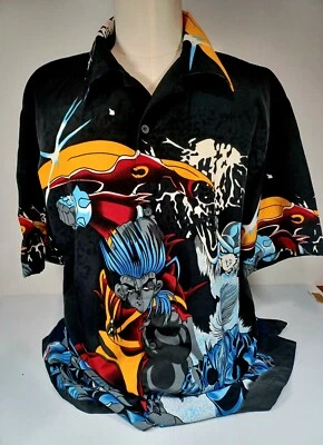 K A D Clothing Mens Short Sleeve Shirt Anime Sz L All Around Print - Image 1 of 4