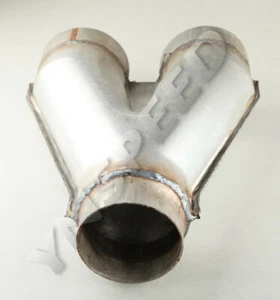 3" inch Dual 3" inch Single Aluminized Steel Y-Pipe Universal - Picture 1 of 3