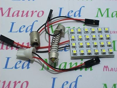 Pannello Led 24 SMD 3528 12V  Luci Abitacolo Cortesia Colore GIALLO  PAVIA - Immagine 1 di 4