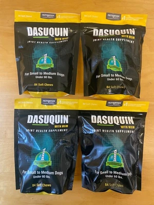 Dasuquin MSM Joint Health Soft Chews Lot Of 4 For Small to Medium Dogs 84ct New - Image 1 of 2