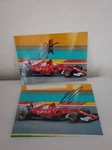 Sebastian Vettel+Kimi Räikkönen Photo 13x18 Orginal Signiert 68 - Bild 1 von 1