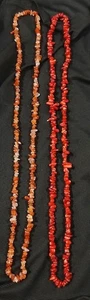 Pacific Style Halskette Freeform rote Koralle endloser Strang 36" & extra Halskette  - Bild 1 von 7