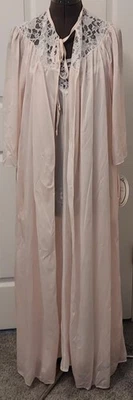 Vintage Avon Private Treasures Lingerie Pink Nightgown/Robe Lace Sheer Small - Image 1 of 4