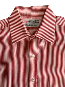 Turnbull & Asser Striped Red Men's Shirt 16/35 Plus Kiton 7-fold Silk Tie 3 5/8 - Picture 1 of 8