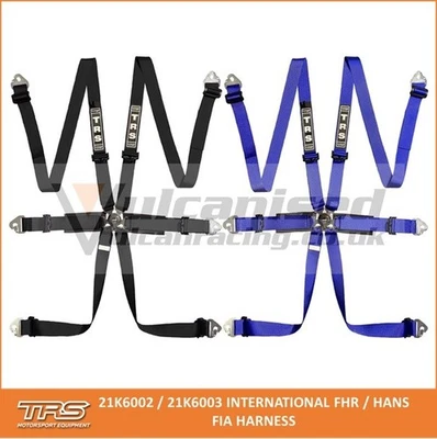 Arnés de 6 puntos TRS INTERNATIONAL HANS/FHR FIA App Exp 2030 FIA 2035 MSUK Foto 1 de 3
