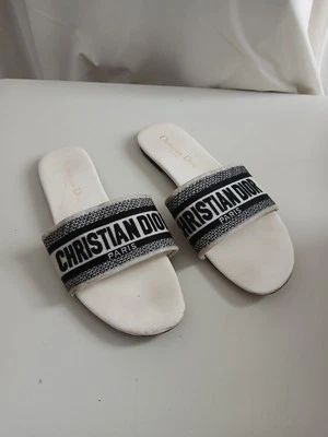 Dior Mujer Talla EU 41 US 8 Dway Slide Algodón Bordado Foto 1 de 4