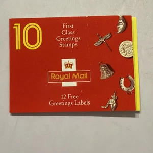 GRAN BRETAGNA BKLT DI 10 SG #KX1 1990 FRANCOBOLLI AUGURI OTTIME CONDIZIONI - Foto 1 di 7