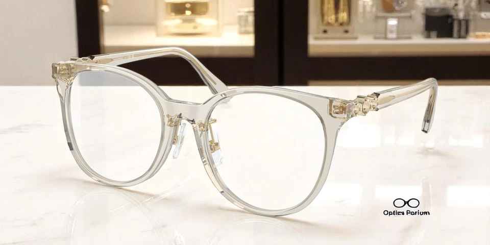 Óculos femininos SWAROVSKI SK2027D 3003 bege transparente lente demo 53 mm - Imagem 1 de 4