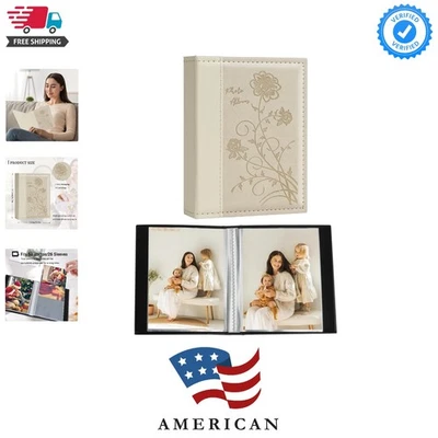 Álbum de fotos pequeño 4x6 paquete de 2, cada paquete con 26 páginas transparentes tiene capacidad para 52 verticales... Foto 1 de 4