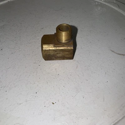 1/2 Female Npt x 3/8 Npt Male Brass Street Elbow Fitting Water Oil Gas - Image 1 of 4