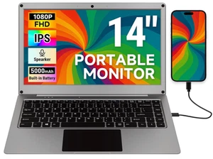 ELECROW Moniteur Portable avec Clavier, 14" 1080P FHD Compatible Lapdock NEUF - Photo 1/13