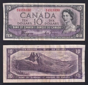 Banconota Canada 10 dollars 1954 Devil's Face P.-69a BB/VF - Picture 1 of 1