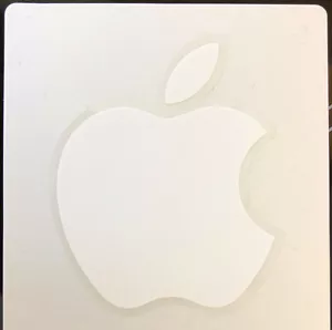 Original Apple Aufkleber weiß matt Logo Emblem Sticker *** NEU *** - Bild 1 von 1