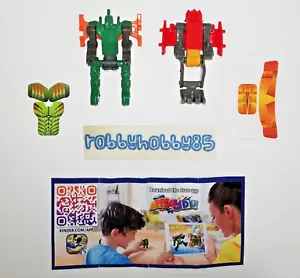 3 IN 1 ROBOTS COMPLETE SET 2 FIGURES + PAPERS KINDER JOY SURPRISE EGG TOYS 2021 - Picture 1 of 1