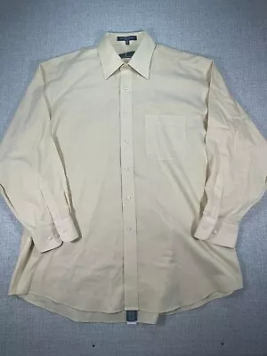 Lanesboro Adult Large Yellow Button Up Long Sleeve Modern Mens - Image 1 of 4