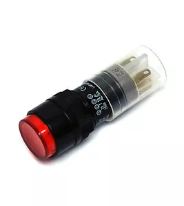 1pc DECA Socket type Push button Switch P16LMR1-1ab SPST Momentary Lamp= 24V 12V - Picture 1 of 7