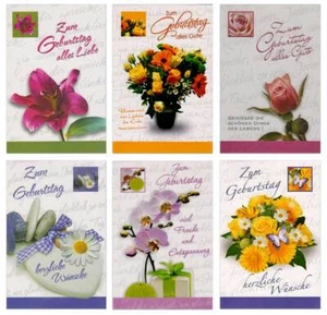 Classic Grußkarten Glückwunschkarten Geburtstag mit weißen Umschlägen - Bild 1 von 3