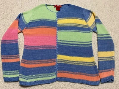 Suéter Skyr Mujer Mediano Multicolor Rayas Manga Larga Cuello Redondo Tejido Foto 1 de 4