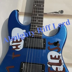 Custom Tom Morello Arm The Homeless Metal Blue E-Gitarre Kopie EMG Tonabnehmer - Bild 1 von 7