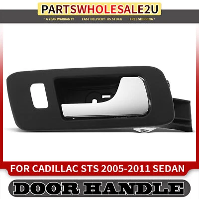 Front Passenger Interior Door Handle for Cadillac STS 2005-2011 Chrome & Black - Image 1 of 4