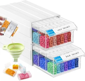 ARTDOT 5D Diamond Painting Zubehör Boxen 70 Stück Aufbewahrungsbox Koffer - Bild 1 von 12