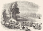 SOCIETY. Bringing, pole, Morning 1845 old antique vintage print picture